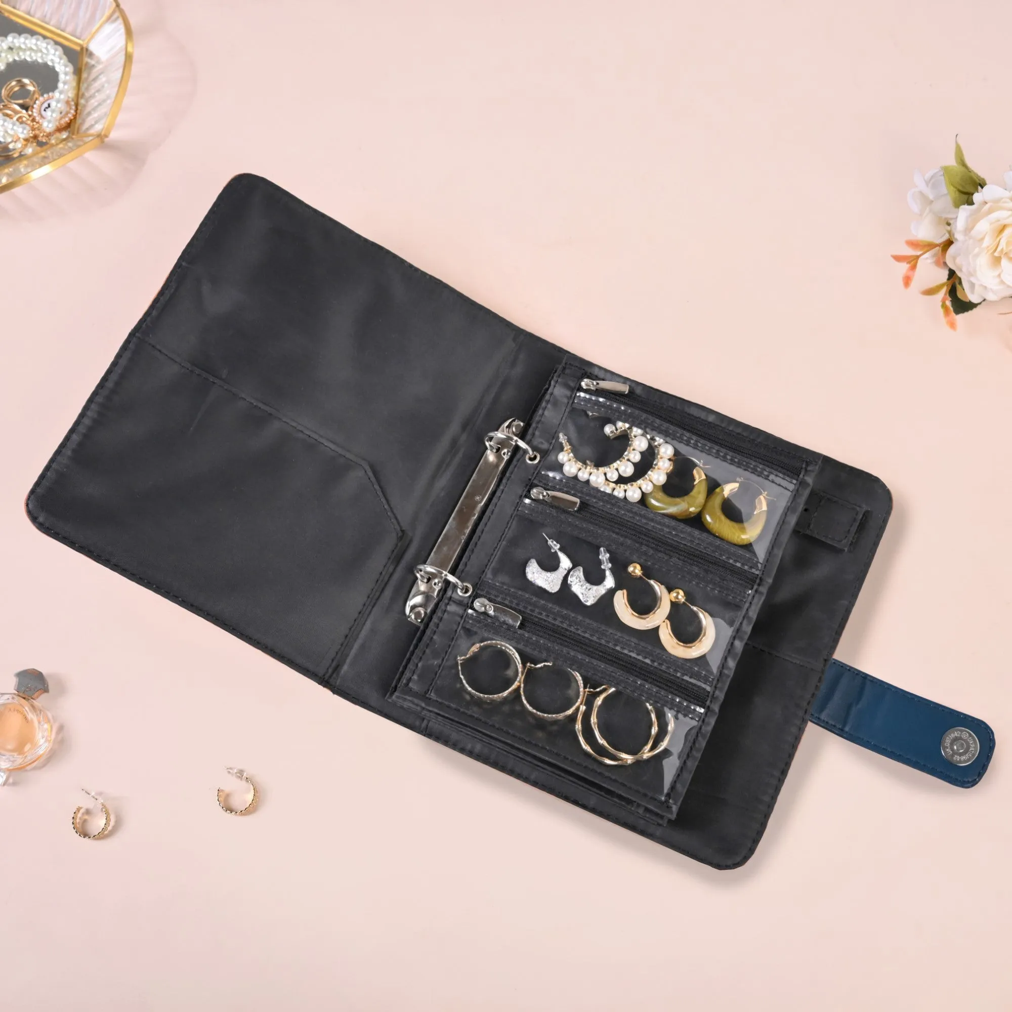 Jewellery Organising Folder Blue