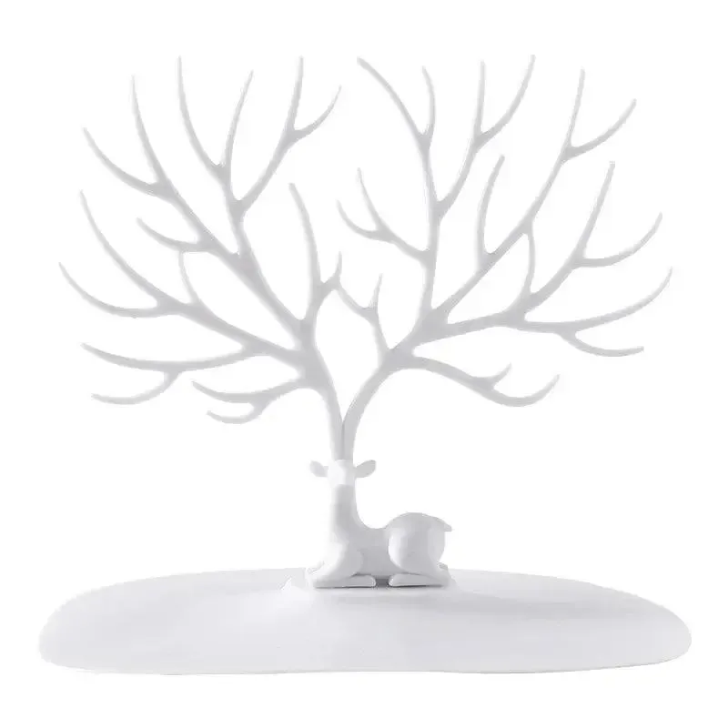 Jewelry Display Stand Tray Tree Storage Racks Earrings Necklaces Rings Jewelry Boxes Case Desktop Organizer Holder Make Up Decor
