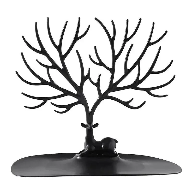 Jewelry Display Stand Tray Tree Storage Racks Earrings Necklaces Rings Jewelry Boxes Case Desktop Organizer Holder Make Up Decor