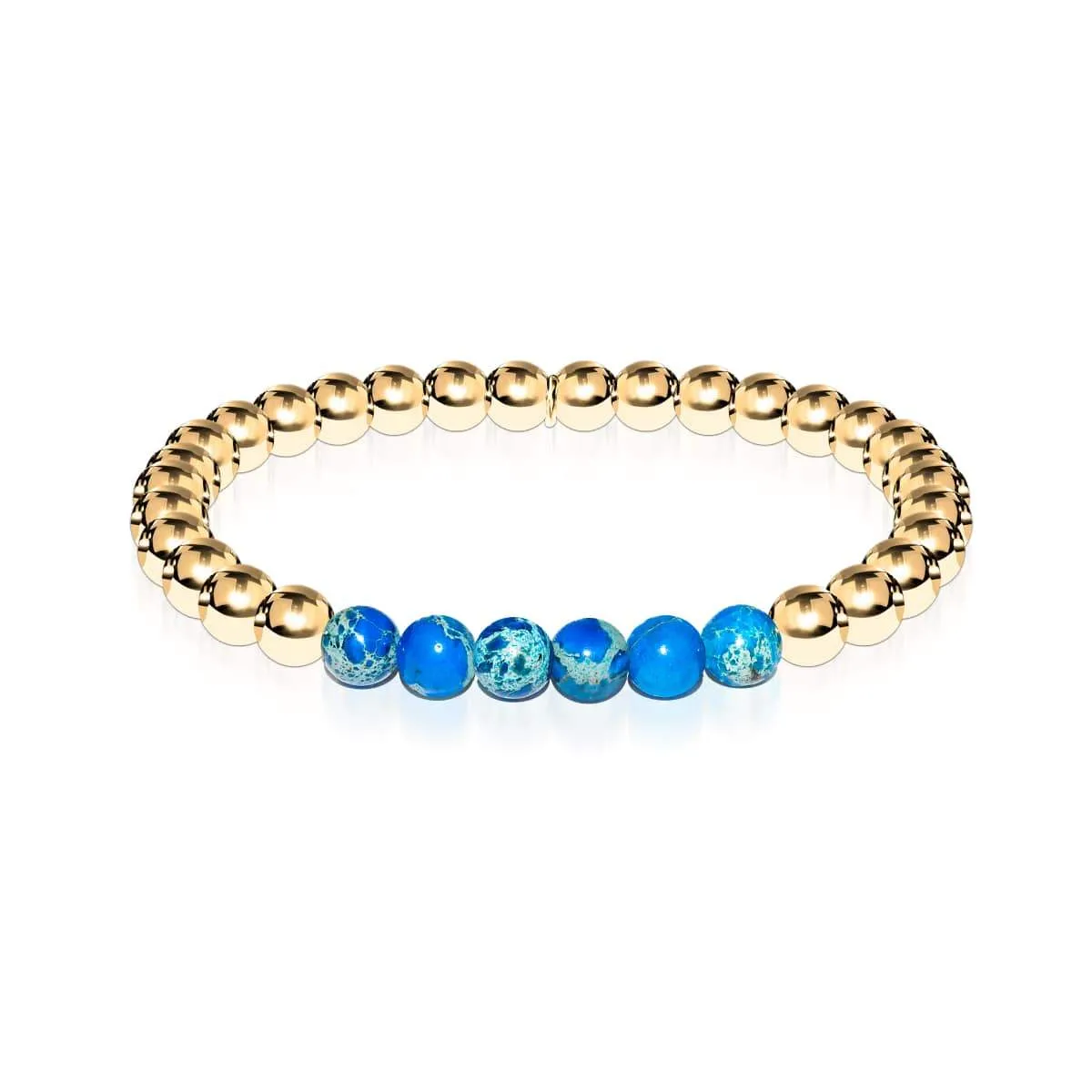 Jubilant | 18k Gold | Dark Blue Emperor Gemstone | Expression Bracelet