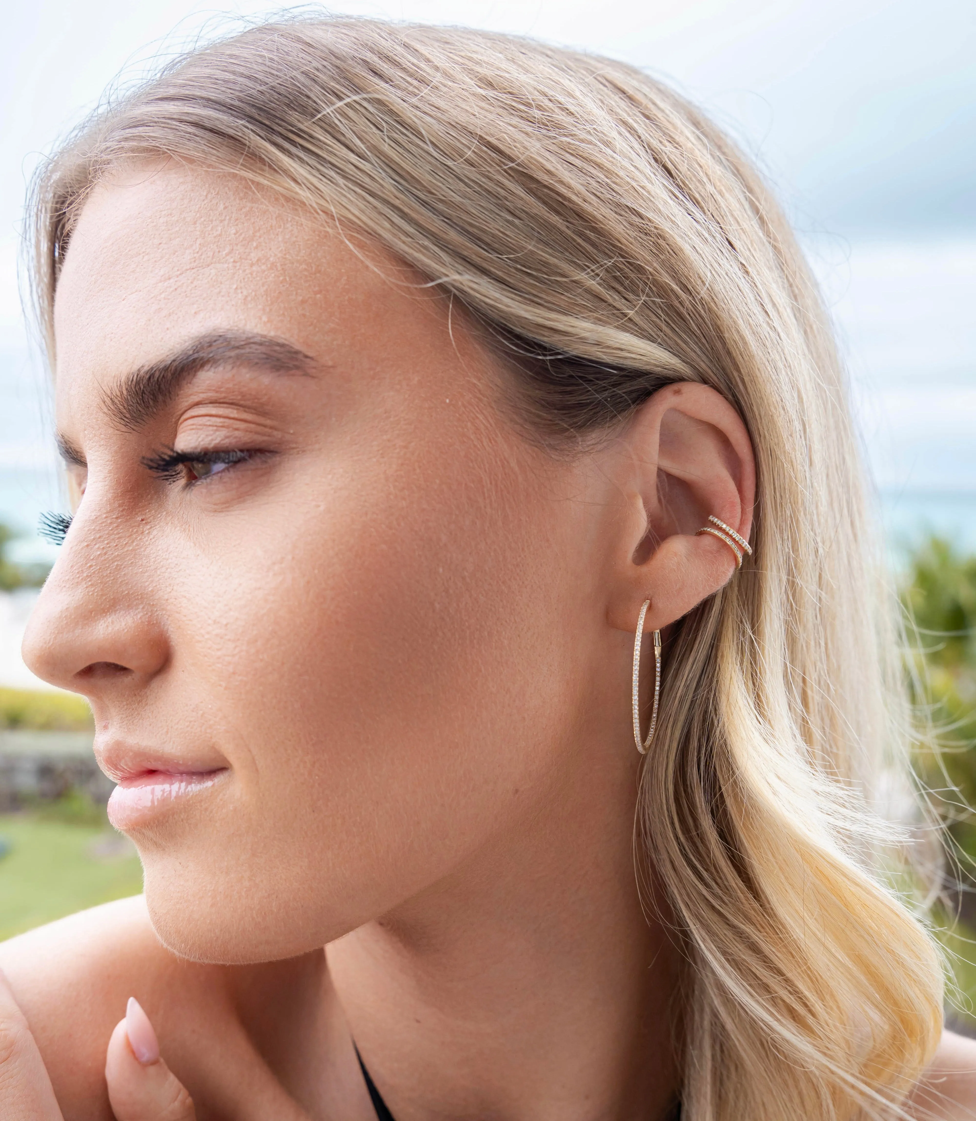 KATE CLASSIC DIAMOND HOOPS