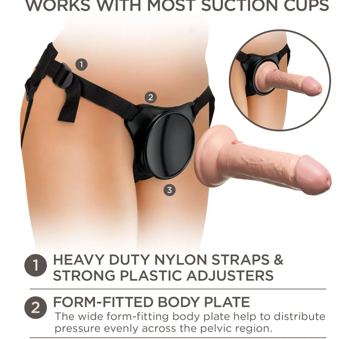King Cock Elite Beginner's 6 Inch Silicone Dildo   Body Dock Strap-on Harness