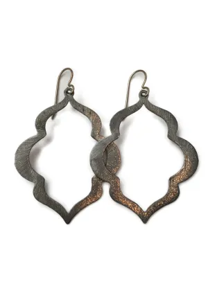 Large Gunmetal Chandelier Earrings