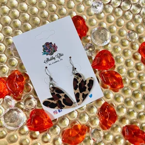 Leopard Heart Earrings