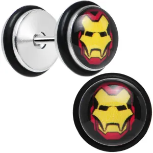 Licensed Iron Man Stainless Steel Cheater Plugs Set