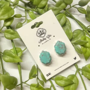 Lila Mae Earrings - Turquoise/Silver