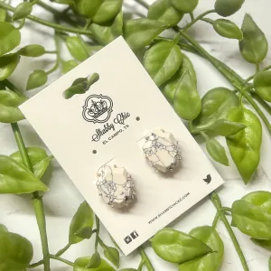 Lila Mae Earrings - White/Gold