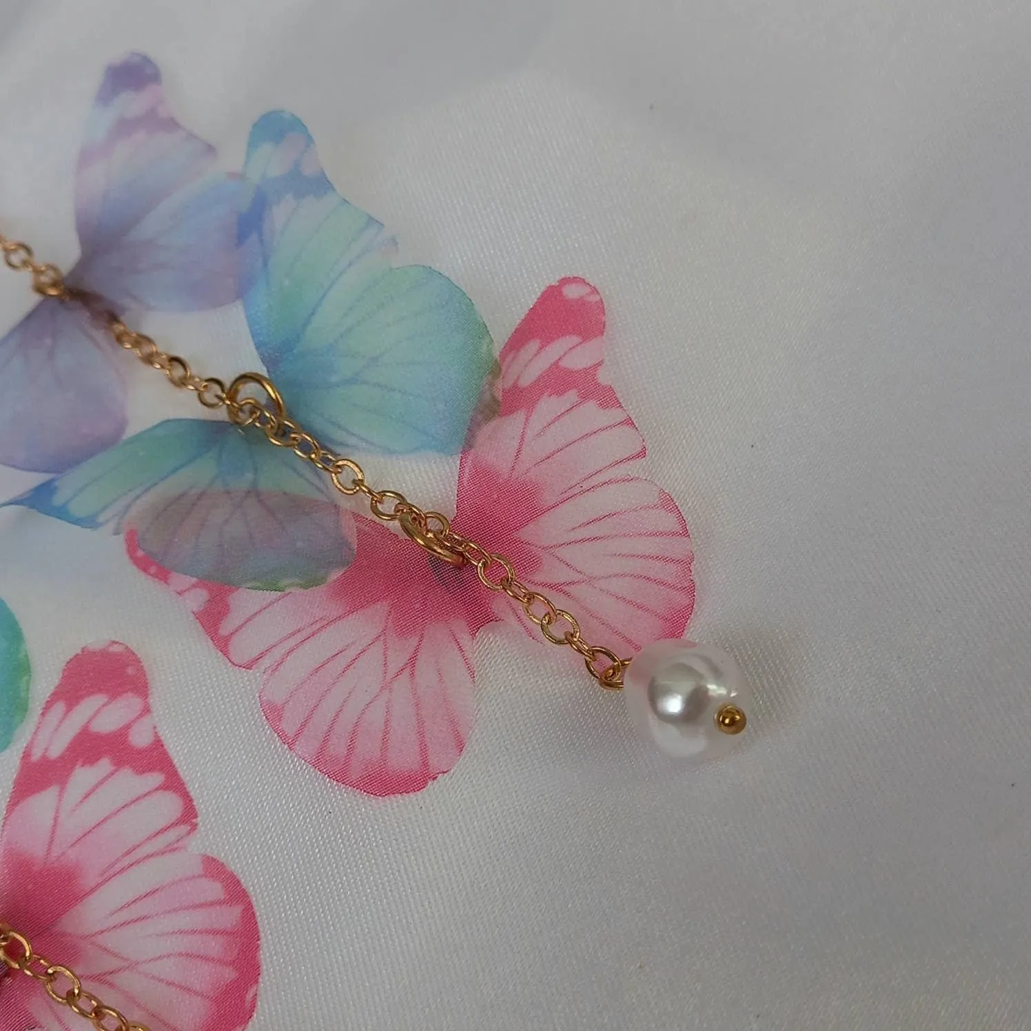 Long Butterfly Drop Earrings - Lightweight Earrings,Pink Butterfly Earrings,Gold Earrings In The UK,Gold Butterfly Jewellery In The UK
