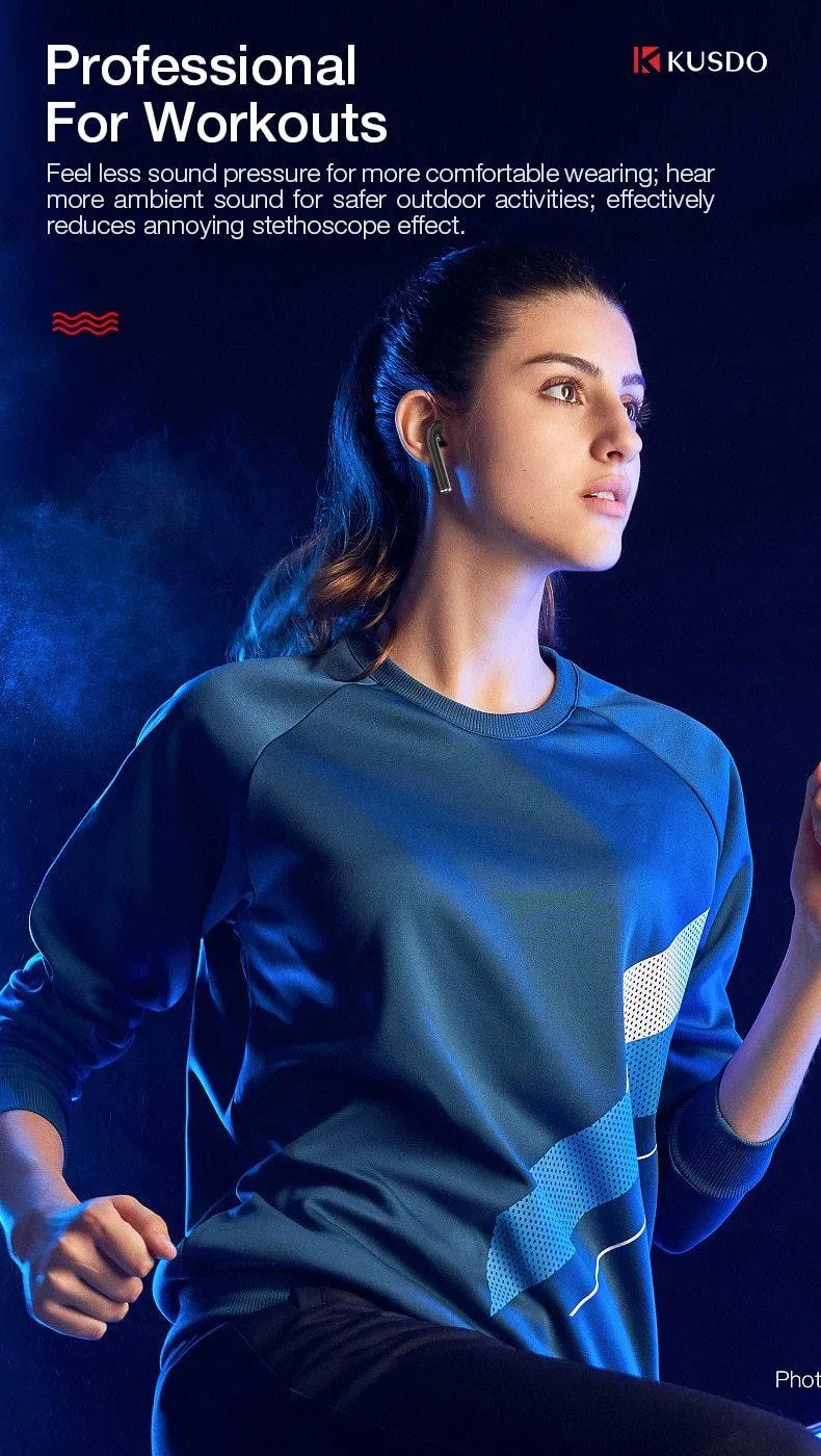 Luxury  Led Wireless Headphones HiFi Stereo Earbuds Bluetooth Earphone Headset For Android and iOS Phones