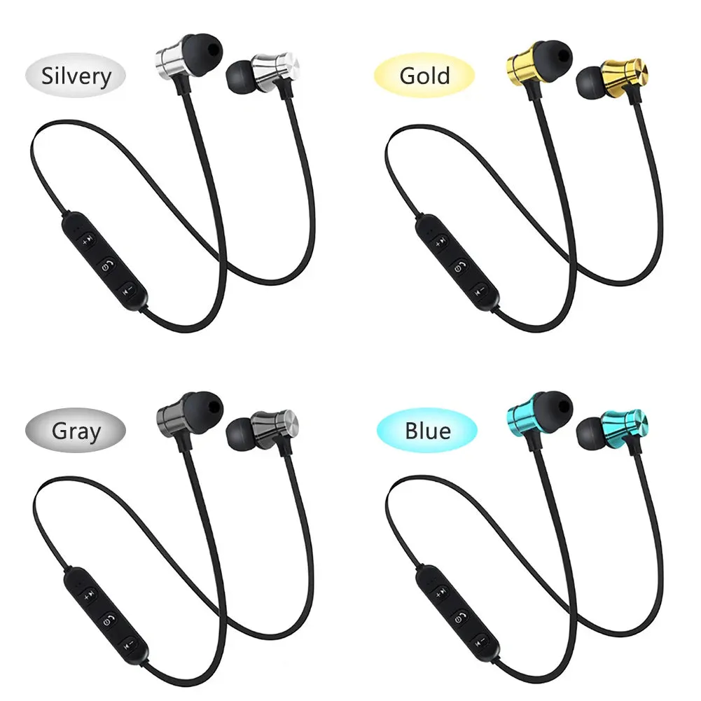 Magnetic Wireless bluetooth-compatible Earphones Running Music Headset Neckband Sports Earbuds With Mic For All Smart Phones
