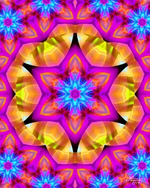 Mandala Art, Rainbow Reiki-Infused Visionary Art -"Connections"