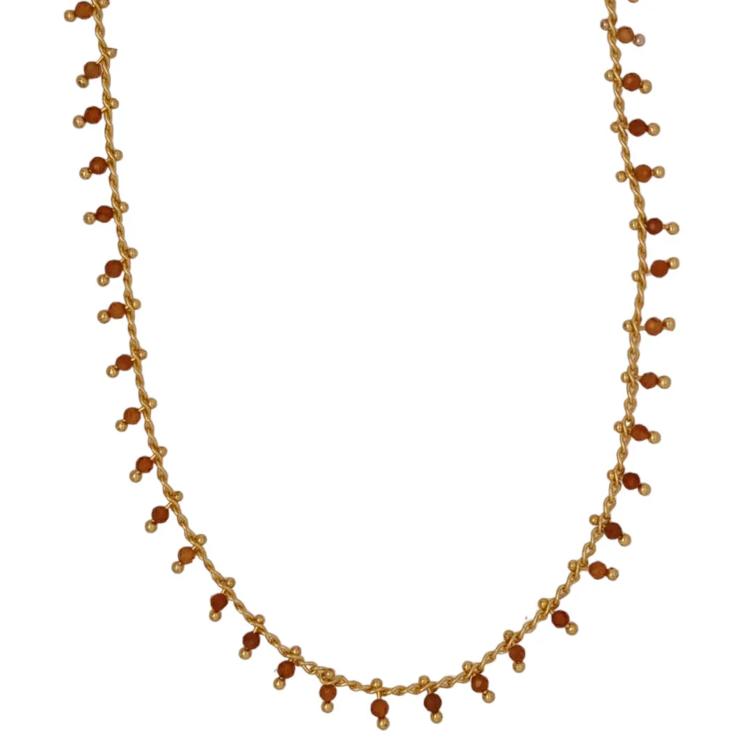 Misty Gold Gemstone necklace 10 GEMSTONES