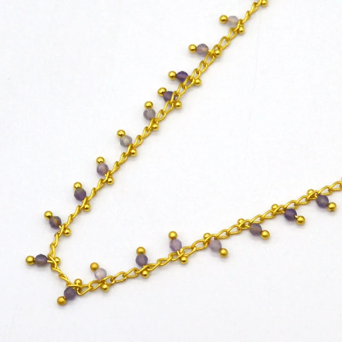 Misty Gold Gemstone necklace 10 GEMSTONES