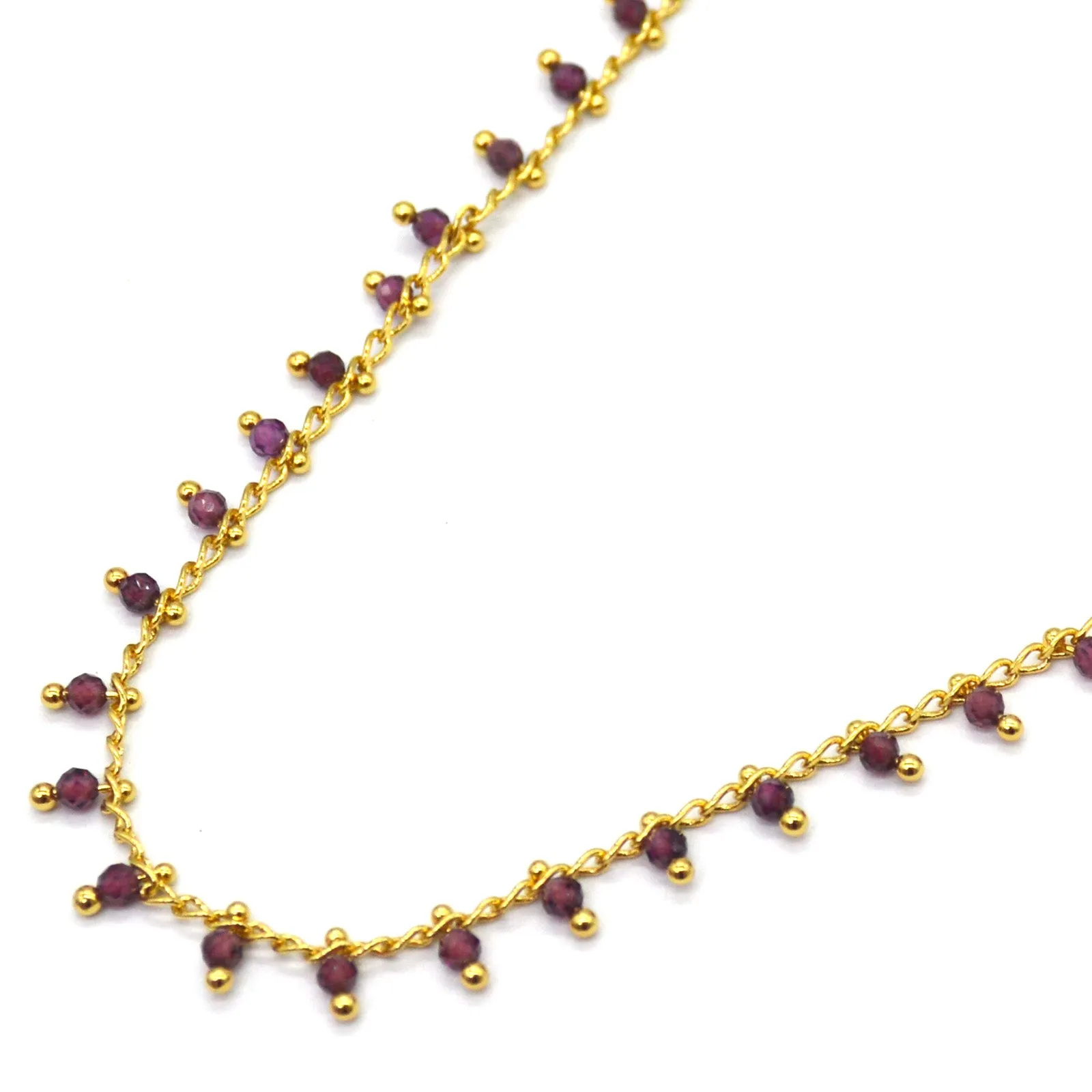 Misty Gold Gemstone necklace 10 GEMSTONES