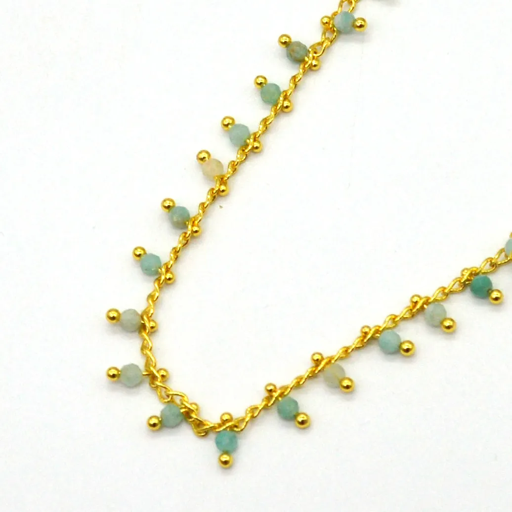 Misty Gold Gemstone necklace 10 GEMSTONES