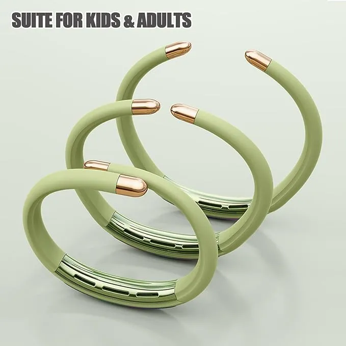 Mosquito Repellent Bracelets 1 Pack, DEET Free Mosquito Repellent Bands with 6 Pcs Essential Oil Cotton, Waterproof Insect Bug Repellent Wristbands for Adults and Kids Indoor Outdoor Use (Black)