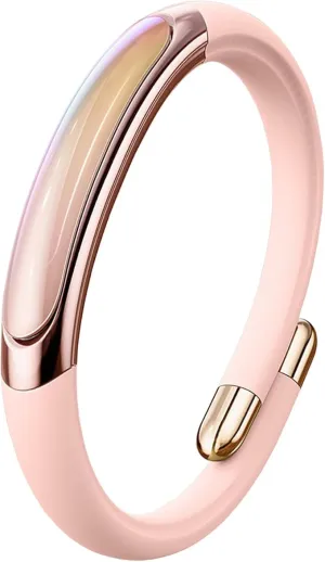 Mosquito Repellent Bracelets 1 Pack, DEET Free Mosquito Repellent Bands with 6 Pcs Essential Oil Cotton, Waterproof Insect Bug Repellent Wristbands for Adults and Kids Indoor Outdoor Use (Pink)