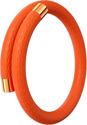 Mosquito Repellent Bracelets 1 Pack, Silicone Mosquito Repellent Bands with 10 Pack Replacement Cores, DEET Free Mosquito Wristbands Safe for Adults and Kids Indoor Outdoor Camping Protection (Orange)