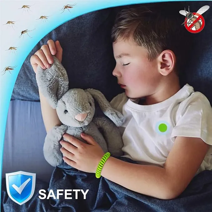 Mosquito Repellent Bracelets 30 Pack, Individually Wrapped Mosquito Repellent Bands with 60 Pcs Mosquito Repellent Stickers, DEET-Free Mosquito Wristbands Patches for Adults and Kids Indoor Outdoor