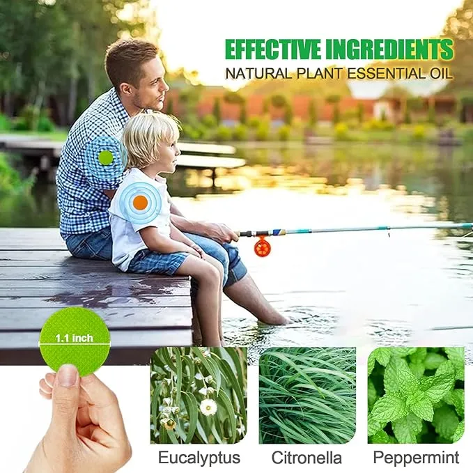 Mosquito Repellent Stickers 300 Pcs, DEET Free Mosquito Patches with 3 Pack Individually Wrapped Mosquito Repellent Bracelets for Kids and Adults Indoor Outdoor