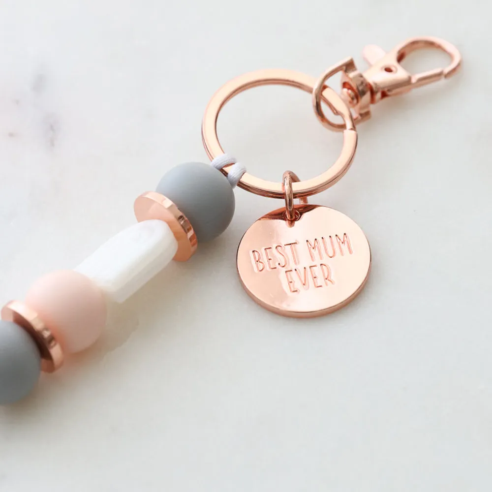 Mum "Best Mum Ever" Silicone Keyring