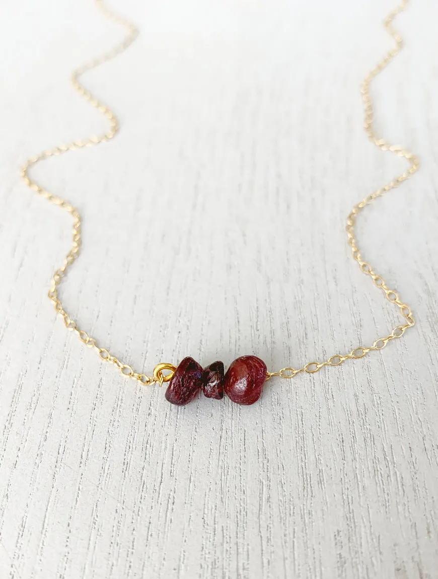 Natural Garnet Necklace