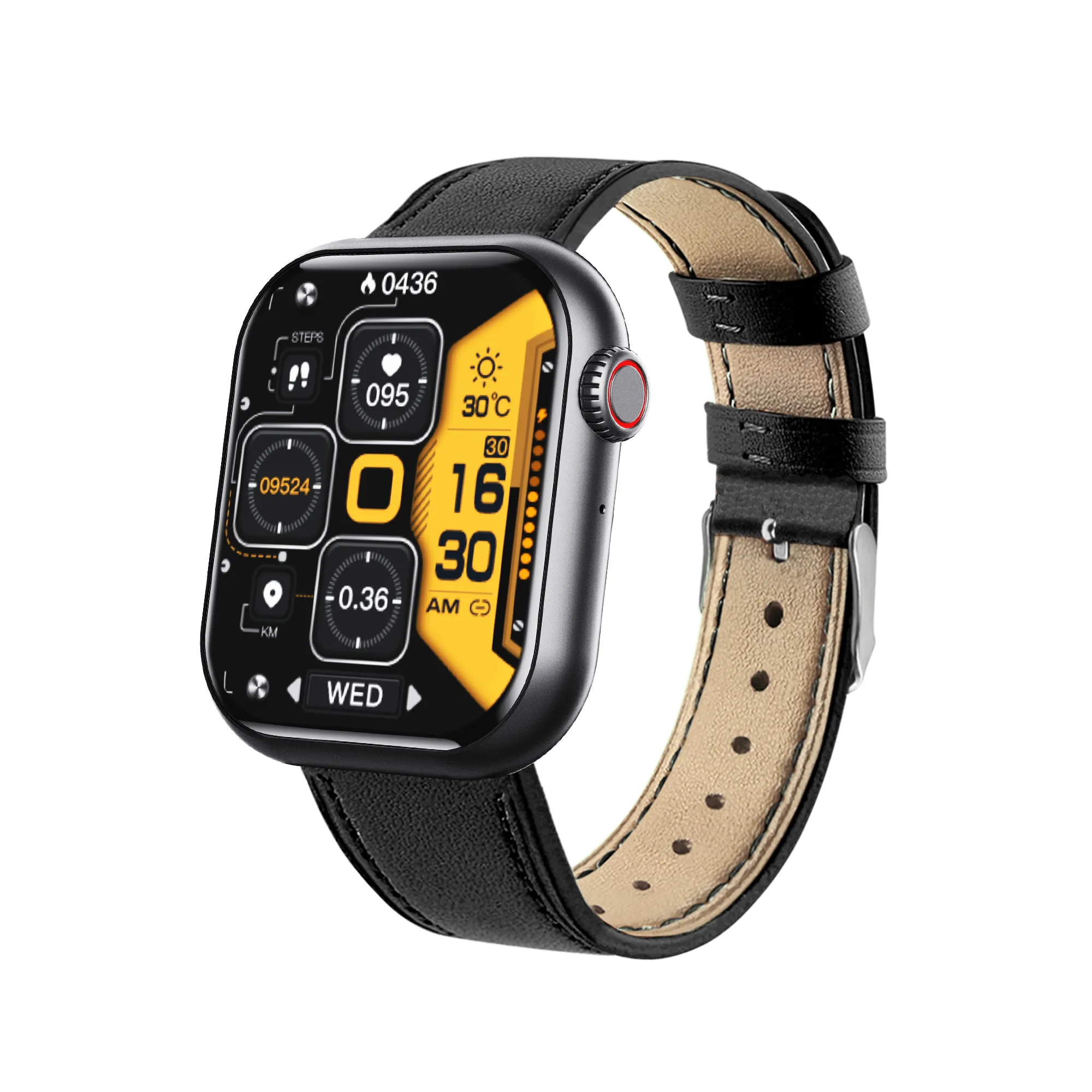 New F57 Bluetooth Call 1.91 Inch Smart Watches Blood Glucose Heart Rate Temperature Oxygen Monitoring Smartwatch