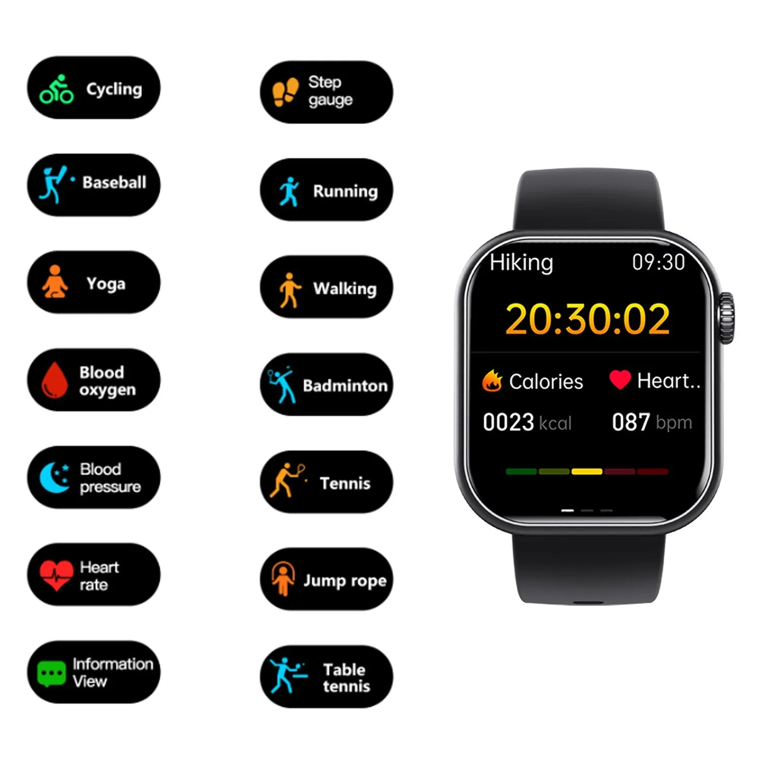 New F57 Bluetooth Call 1.91 Inch Smart Watches Blood Glucose Heart Rate Temperature Oxygen Monitoring Smartwatch