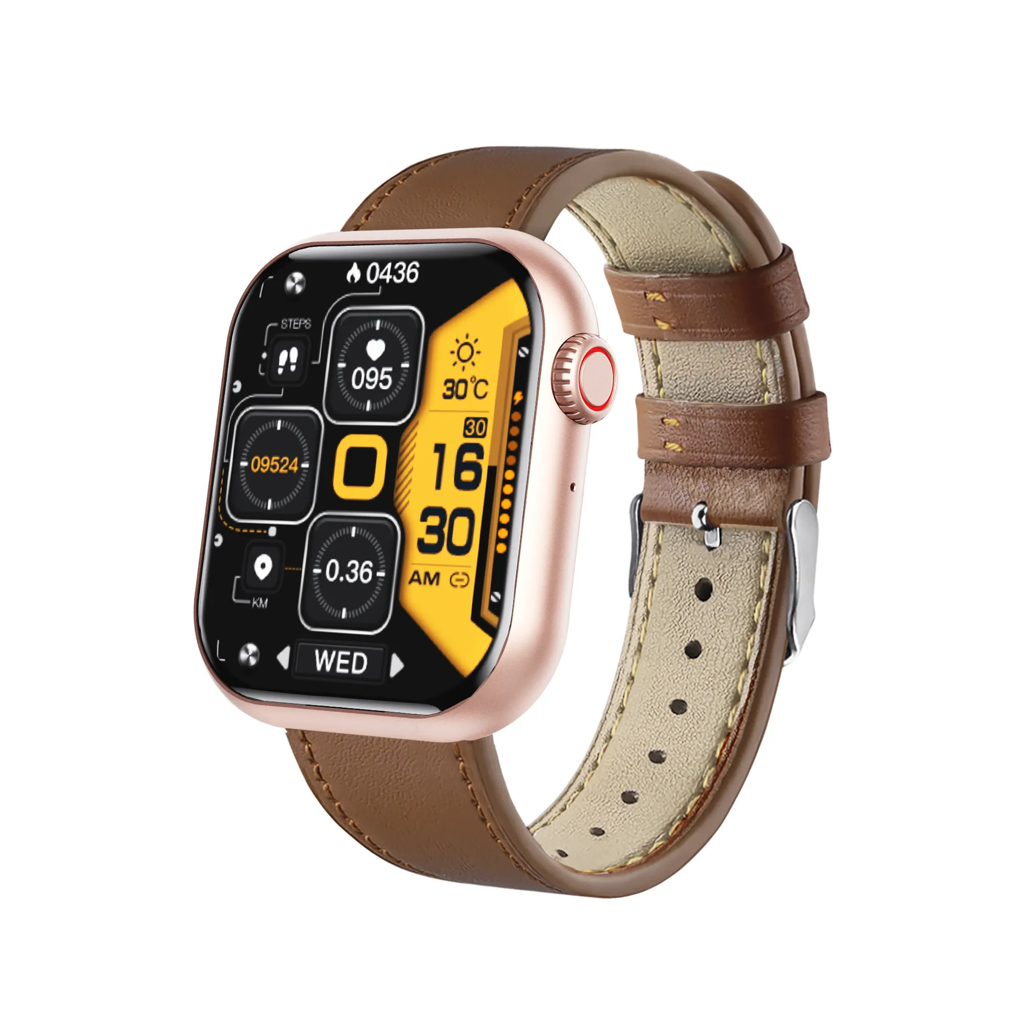New F57 Bluetooth Call 1.91 Inch Smart Watches Blood Glucose Heart Rate Temperature Oxygen Monitoring Smartwatch