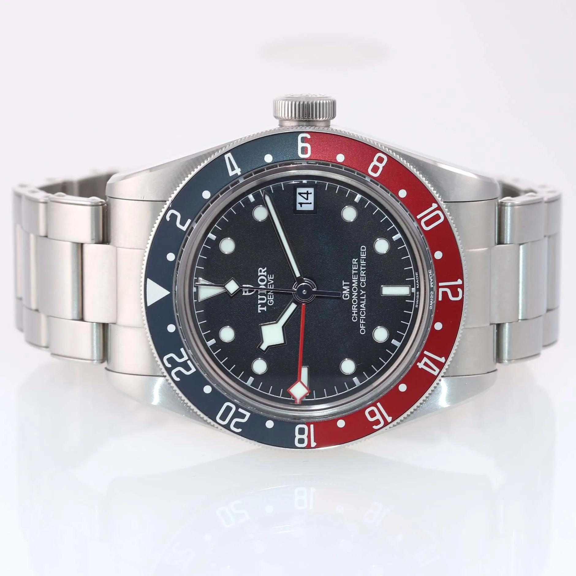NEW PAPERS 2020 Tudor Black Bay GMT Pepsi 79830RB 41mm Steel Bracelet Watch Box