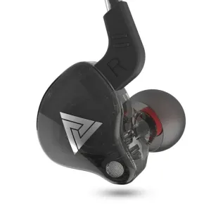 NEW Retails $45, QKZ AK6 Universal 3.5mm HiFi Sport Headphones In Ear Earphone for Running with Microphone Headset Music Earbuds, Black