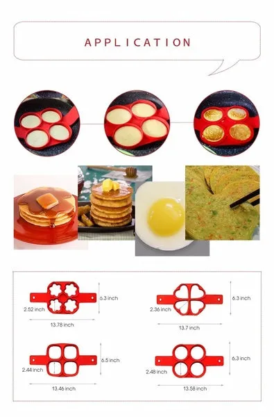 Non-stick Silicone Egg Rings Maker Pancake Mold