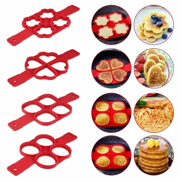 Non-stick Silicone Egg Rings Maker Pancake Mold