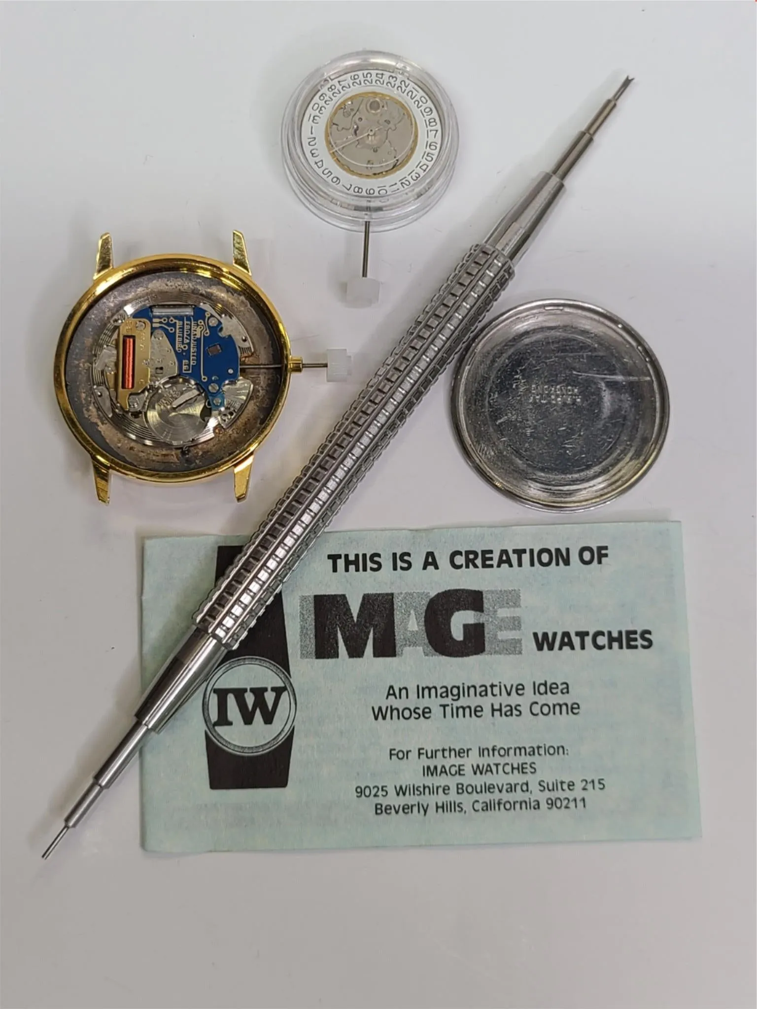 NOS 1976 Jimmy Carter DYI Watch Parts - PEANUTS TO PRESIDENT Dial Case Movement