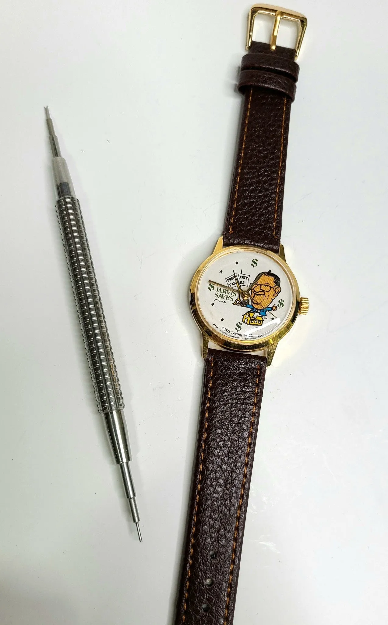 NOS 1976 Jimmy Carter DYI Watch Parts - PEANUTS TO PRESIDENT Dial Case Movement