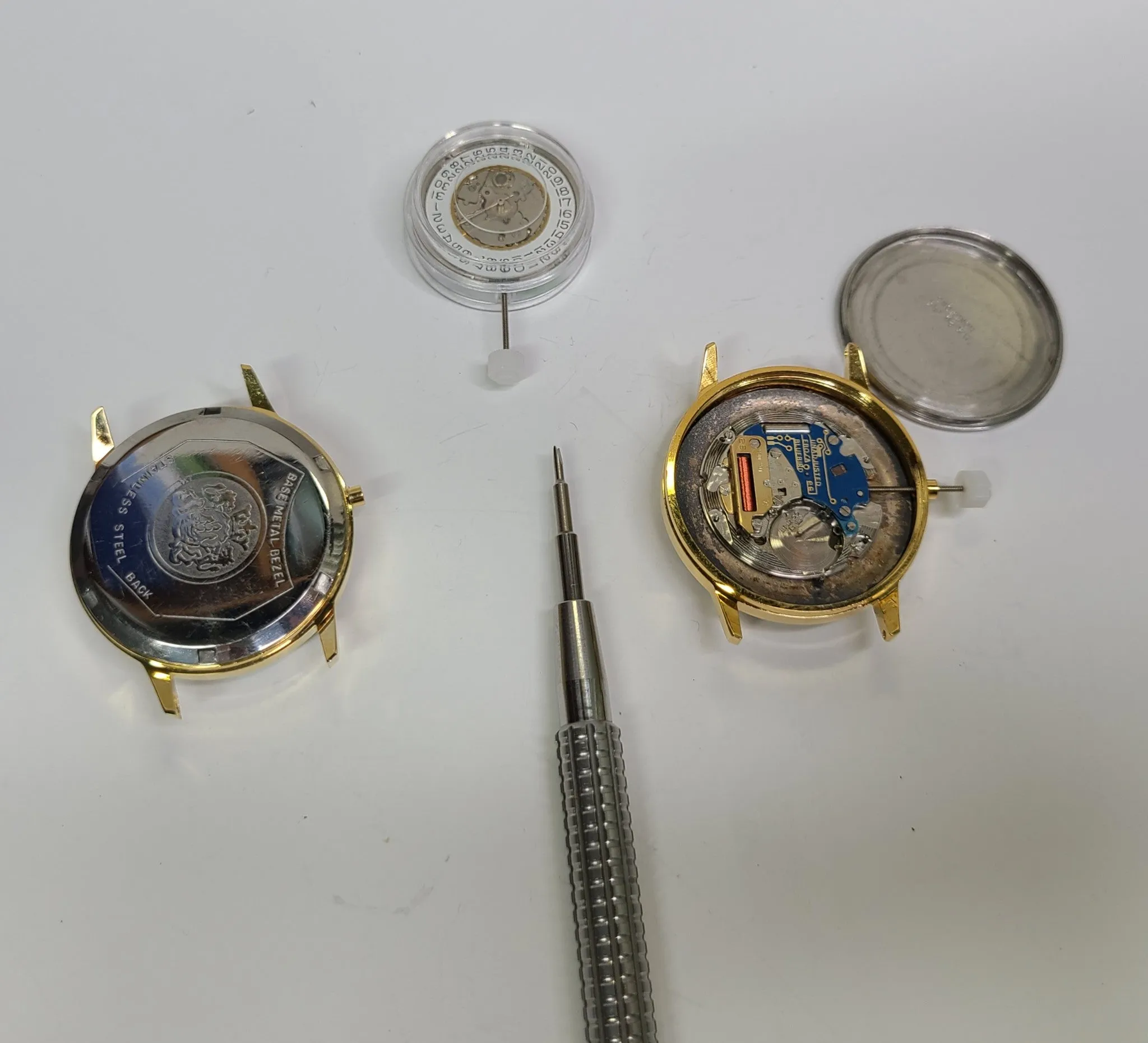 NOS 1976 Jimmy Carter DYI Watch Parts - PEANUTS TO PRESIDENT Dial Case Movement