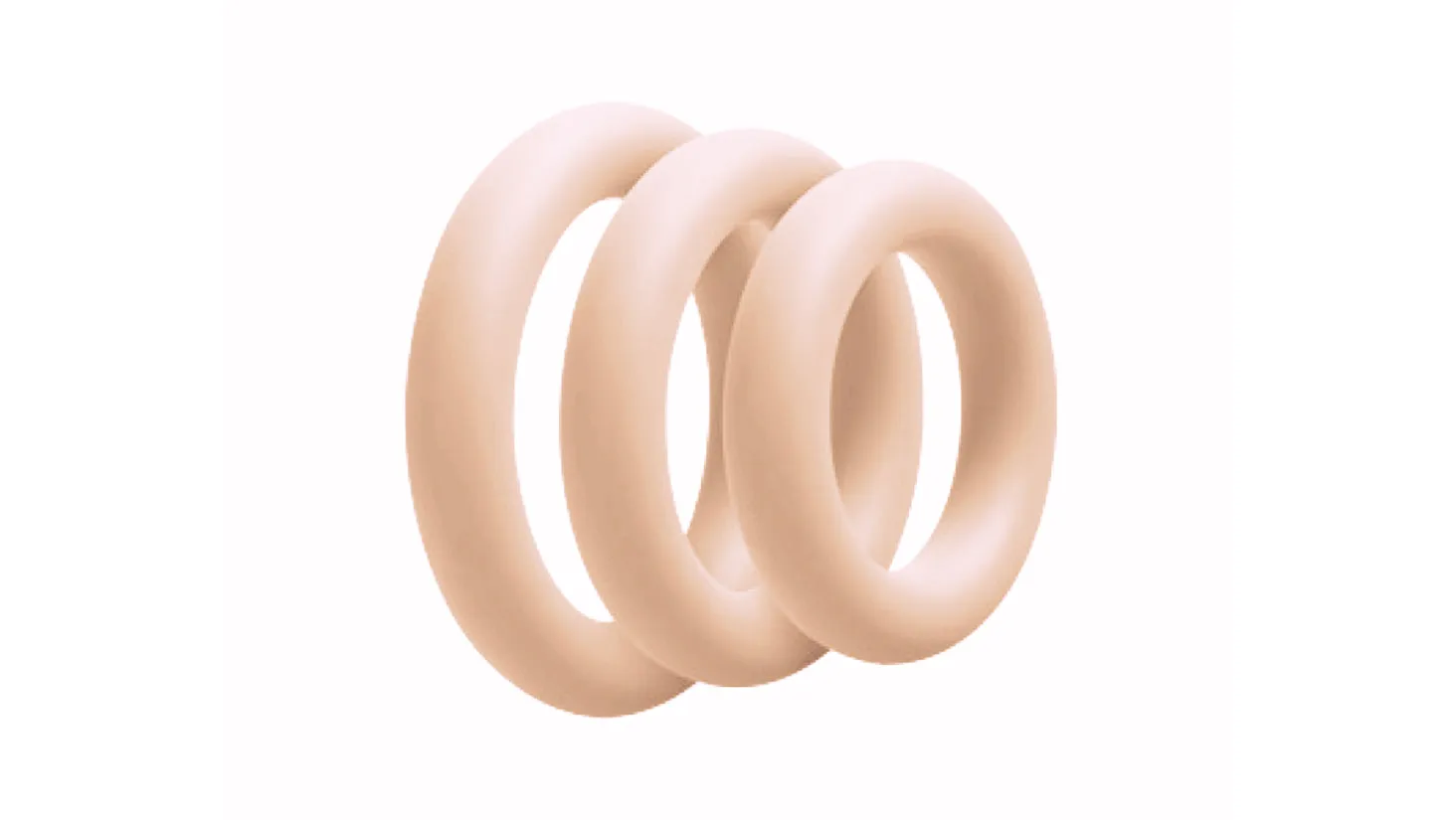 Nude Liquid Silicone Cock Ring Set