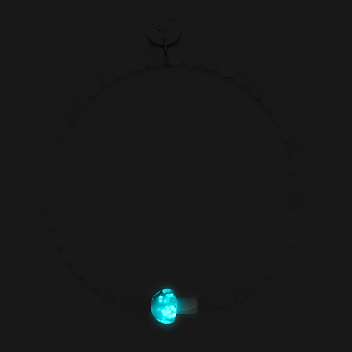 Ocean Blue | Silver | Firefly Glass Mushroom Essence Bracelet