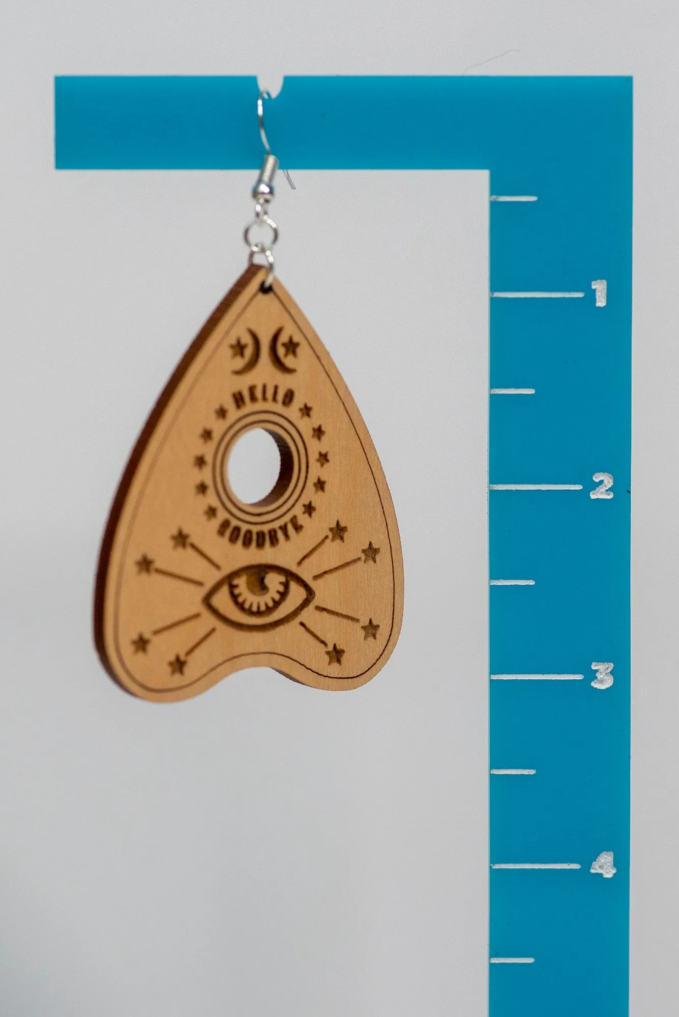 Ouiji Board Wood Earrings