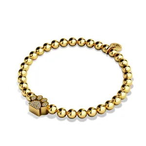 Paw | 18k Gold | Crystal Pup Print