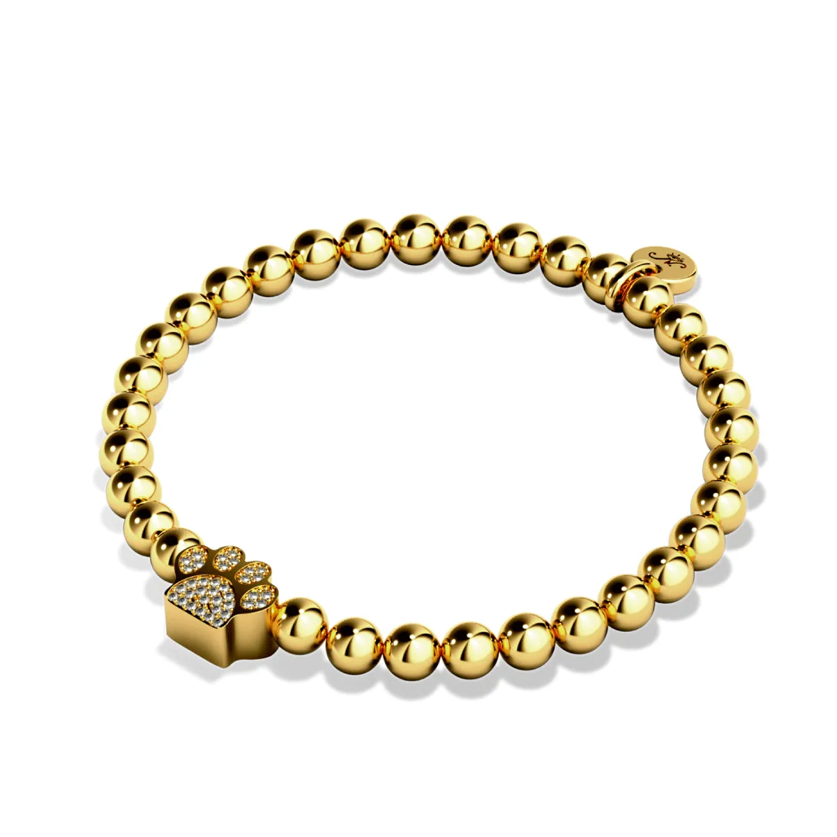 Paw | 18k Gold | Crystal Pup Print