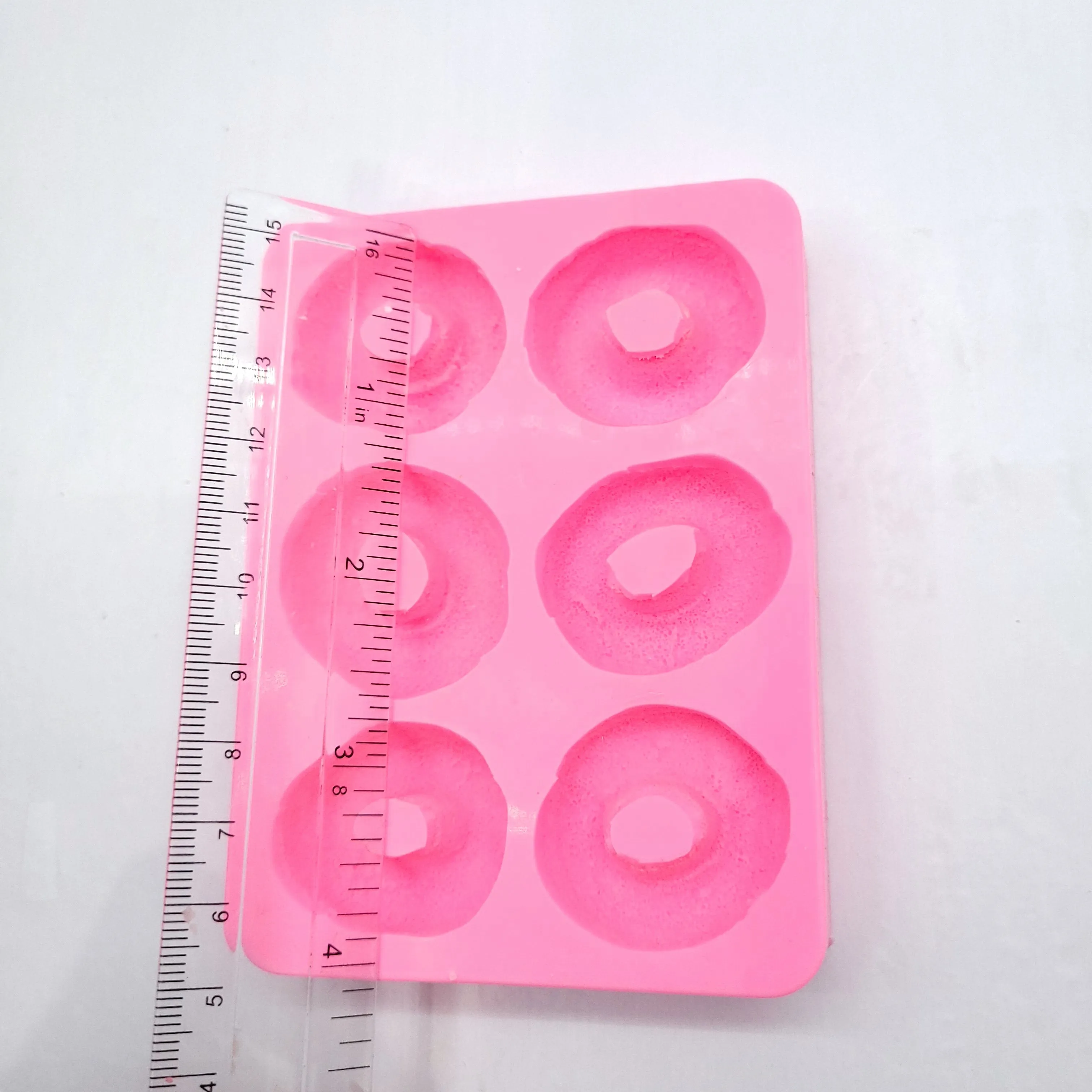 Peach rings 6 cavities Wax mold Resin mold Soap mold Realistic gummy peach rings realistic Flexible mold NC078
