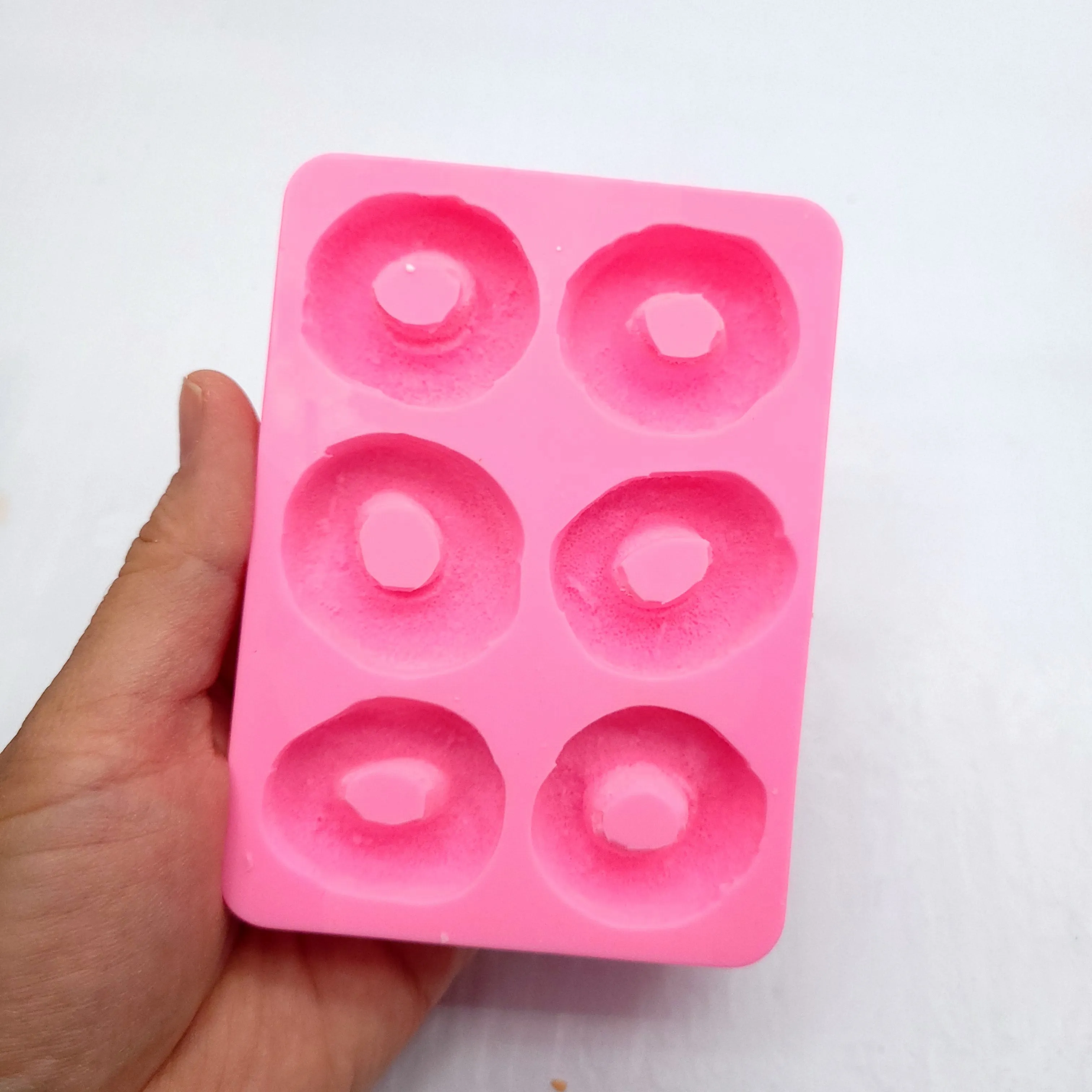 Peach rings 6 cavities Wax mold Resin mold Soap mold Realistic gummy peach rings realistic Flexible mold NC078