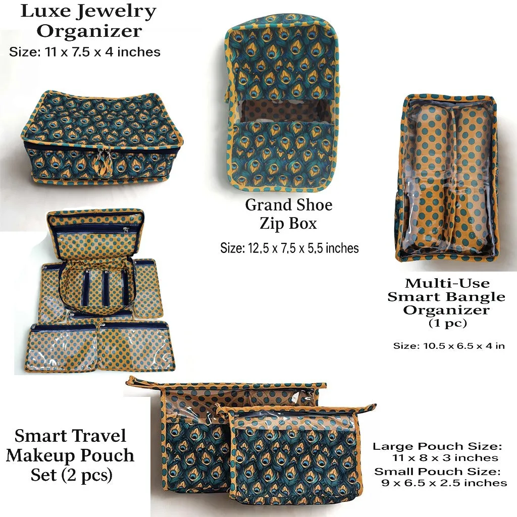 PEACOCK GLORY Print Bridal Essential Pack