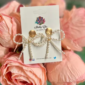 Pearl Bow Earrings