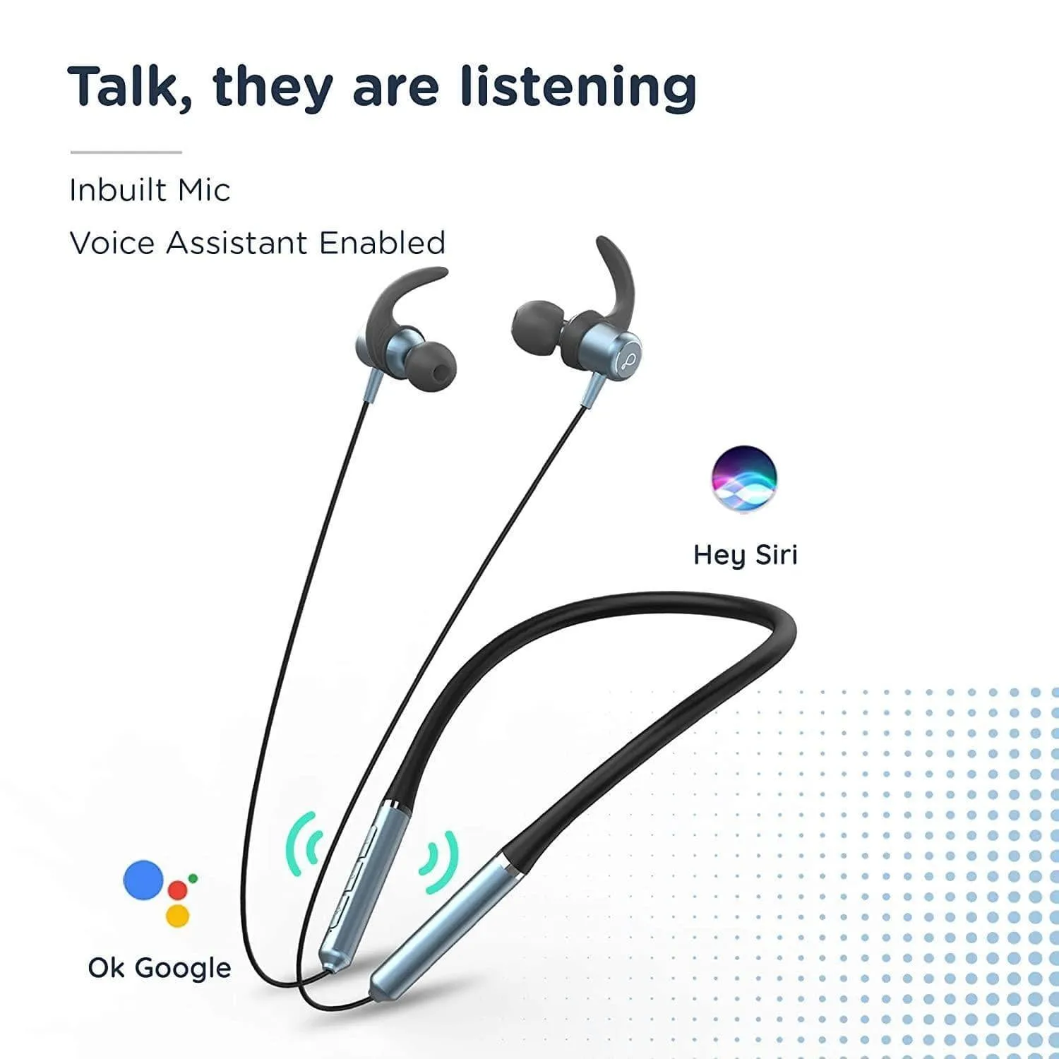 Pebble Flex Lite Neckband Magnetic Earbuds,