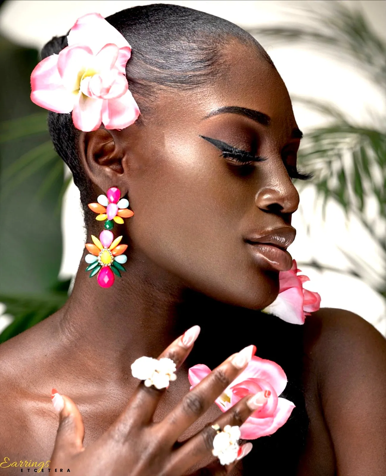PEONY DROP EARRINGS
