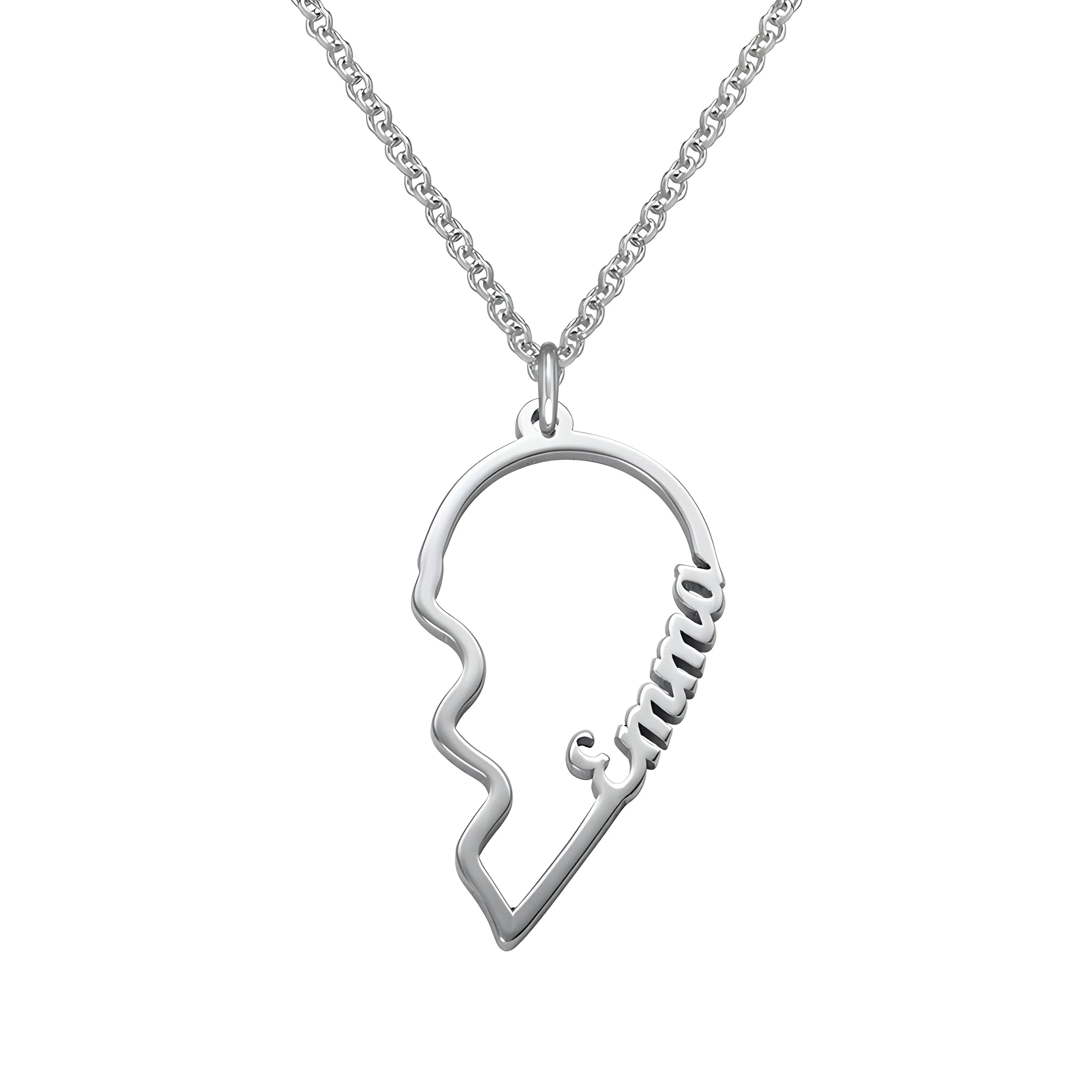 Personalised Broken Hearts Couple Name Pendant (Pair of 2)