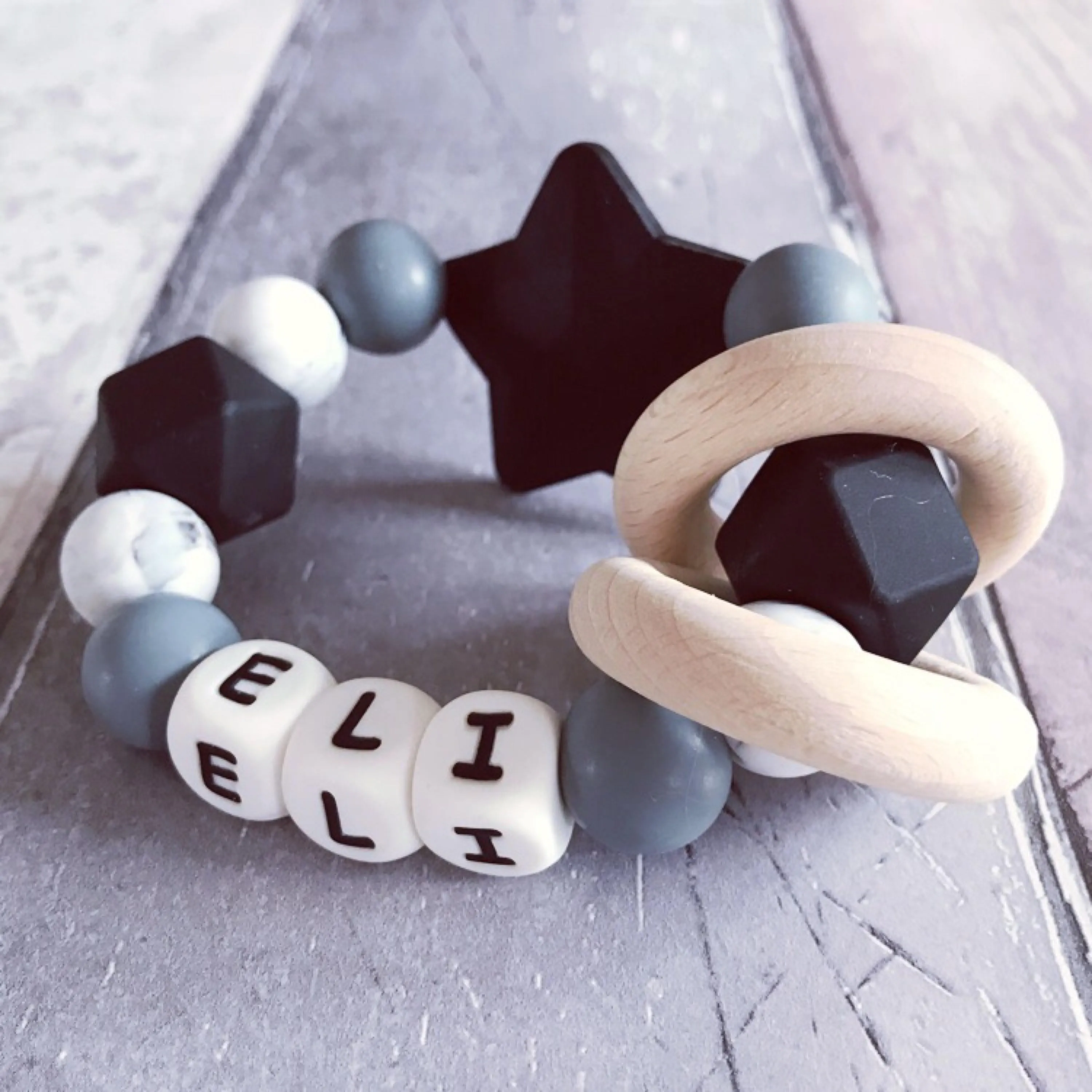 Personalised Silicone Star Teether
