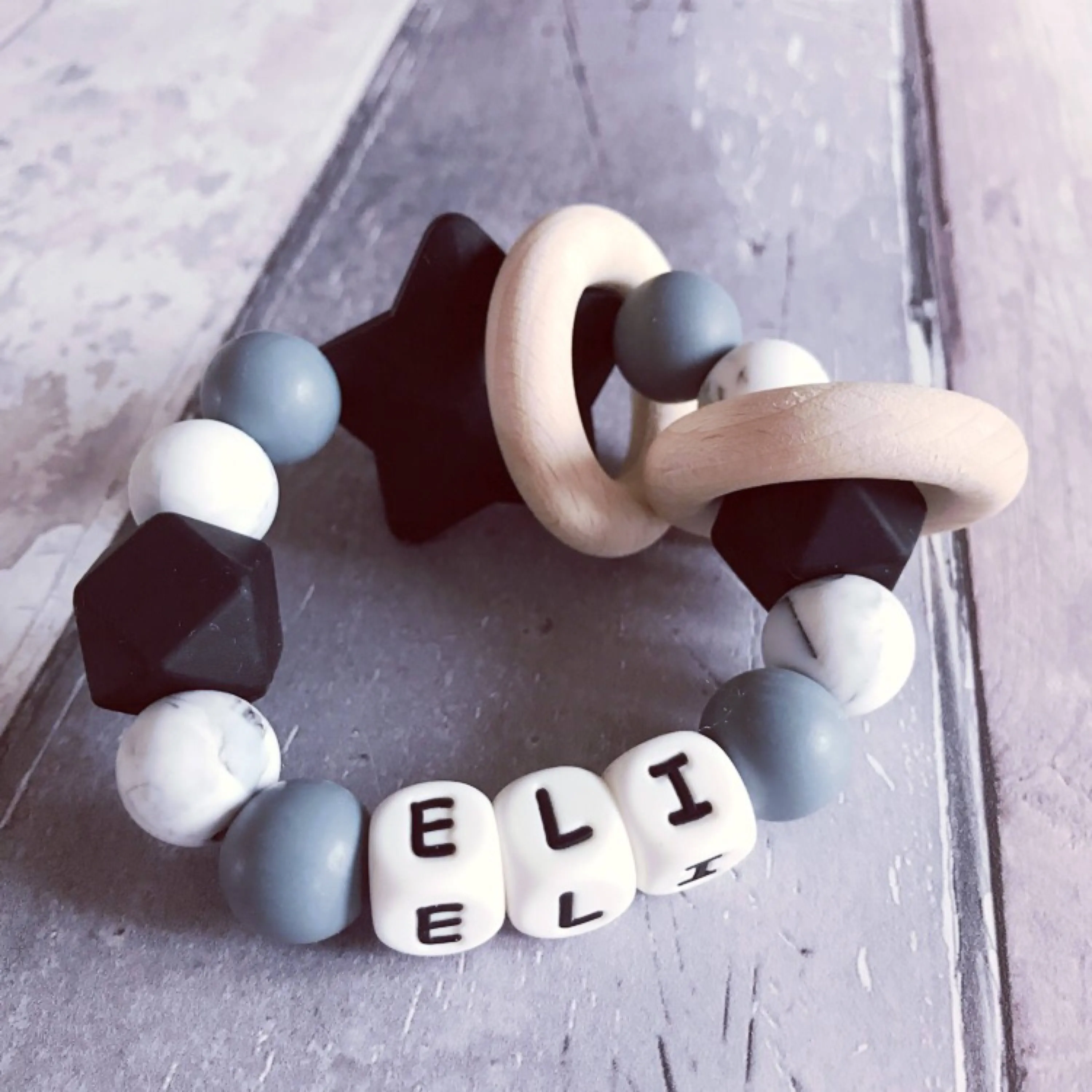 Personalised Silicone Star Teether